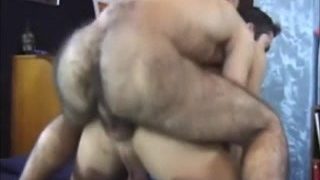 Furry bear dad fucking teen son’s smooth ass raw