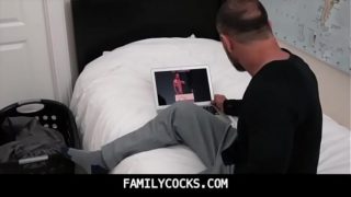 Perverted father bangs his hot boy’s furry ass