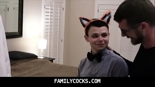 Halloween boy fucked by dad and friend in threeway
