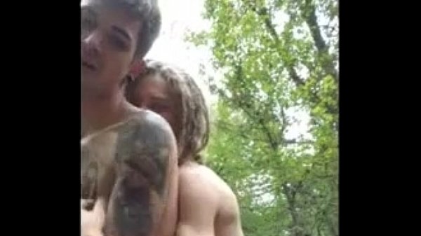 Wild white Rastafarian stoner twinks rough fuck in jungle