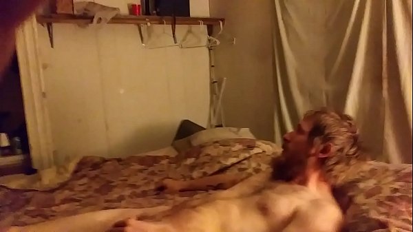 Horny dad sucks drug addict sons limp dick on webcam
