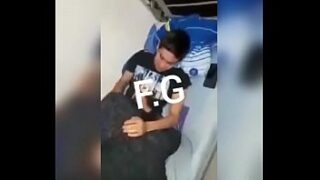 Twink brothers laugh as they jokingly try blowjobs and anal with their gay friend