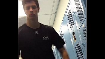 Swimmer twink gets caught on spycam changing in the lockers