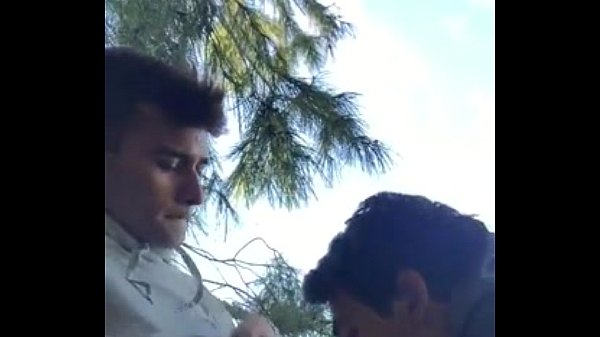 Secret brother blowjob and cum in the woods outside