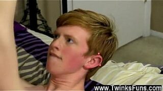 Ginger twink fucks his moaning brother in gay incest in bed
