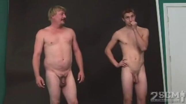 Real father and son jerking off