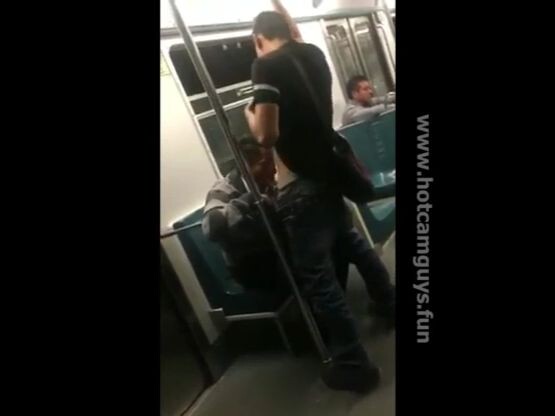 latin male prostitute sucking dick on public train